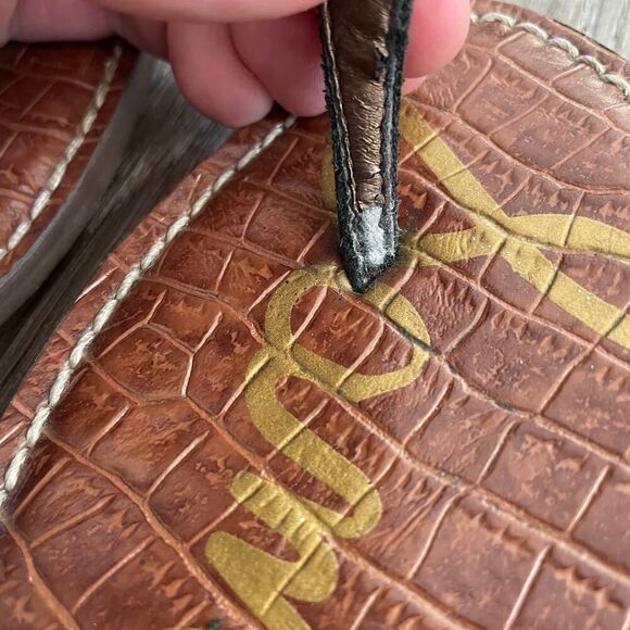 Sam Edelman Gigi Thong Sandals Black Leather - Size: 8 - Picture 6 of 7